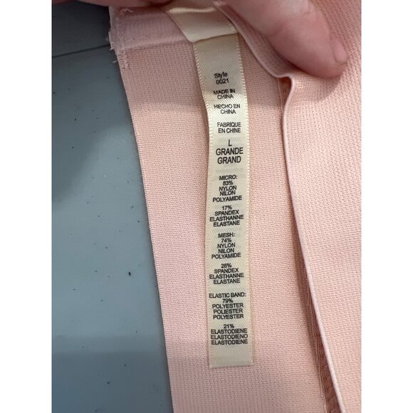 Rhonda Shear 2 Pack Molded Cup Bra with Wrap Back Size Large Pink Beige 611.6 - Picture 6 of 9